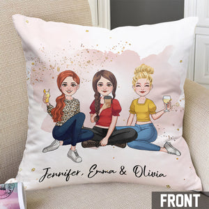 Big Hug - Personalized Sibling Throw Pillow