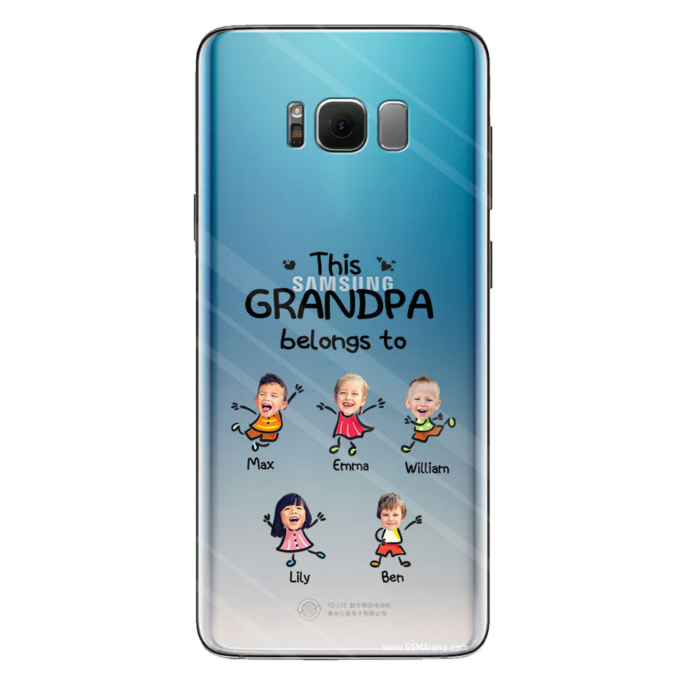 This Grandpa Belongs To - Personalized Grandpa Clear Phone Case