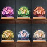 Together Is Our Favorite Place To Be - Personalized Couple Shaped Plaque Light Base