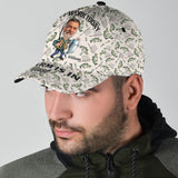 Can't Work Today My Arm Is In A Cast - Personalized Fishing Classic Cap
