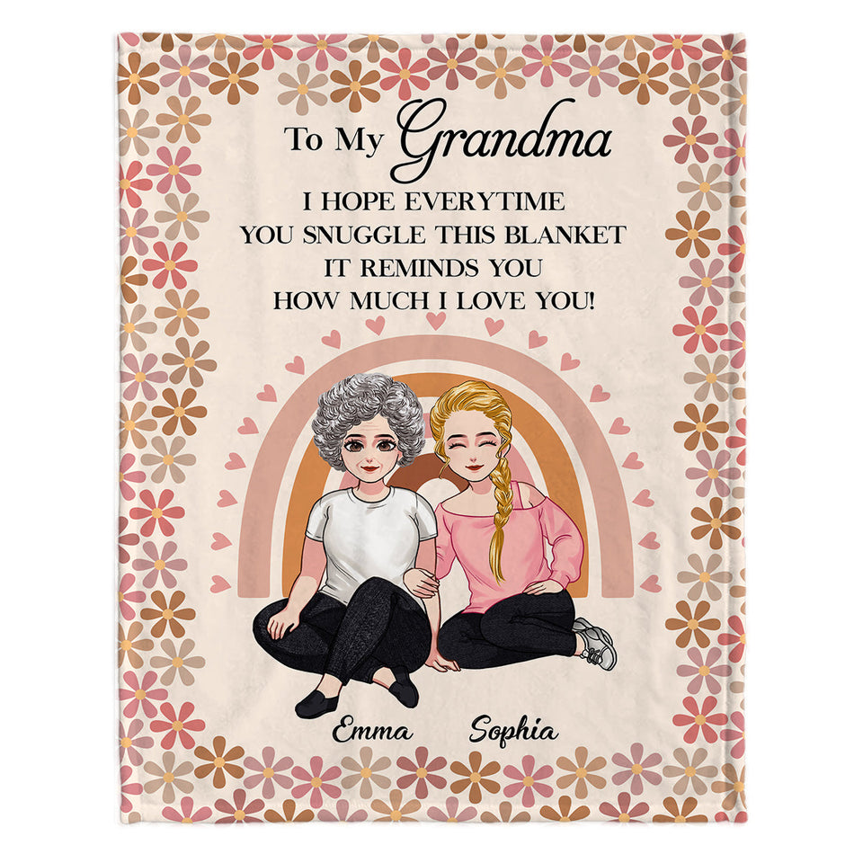 We Hope Everytime You Snuggle This Blanket - Gift for mom, grandma - Personalized Blanket