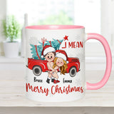 Bend Me Over I Mean Merry Christmas - Personalized Couple Accent Mug