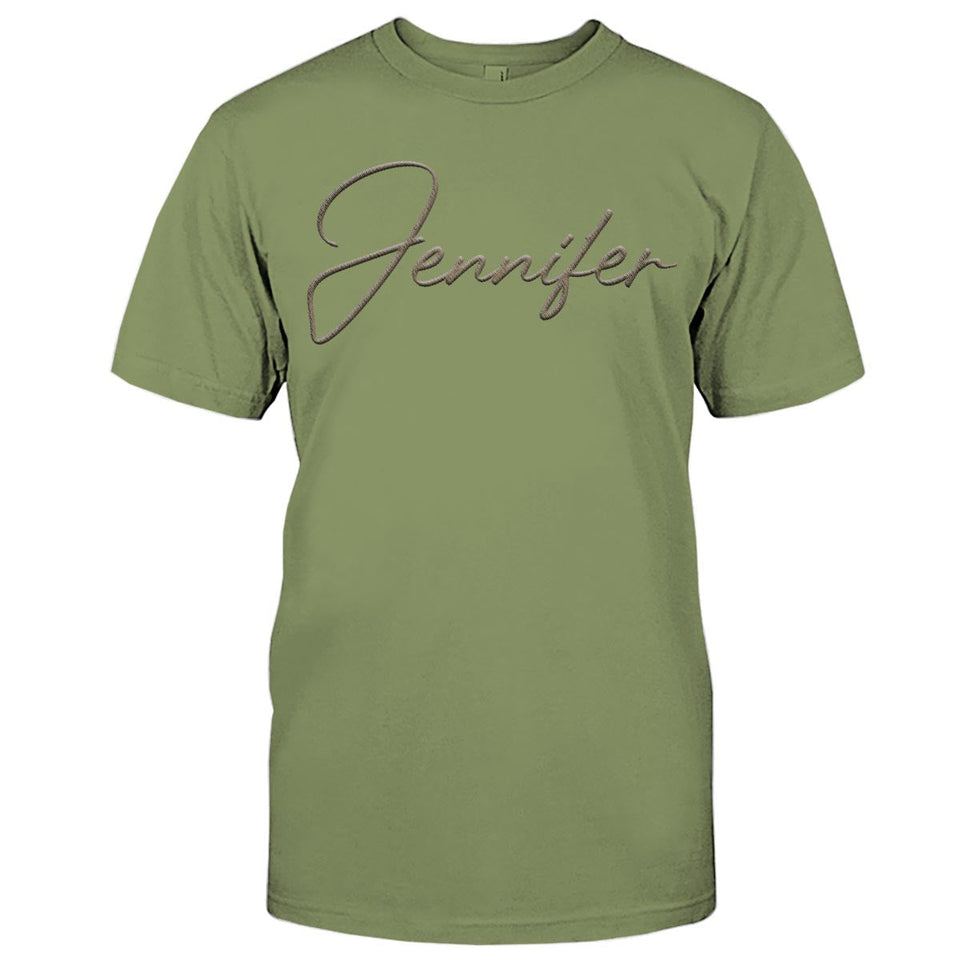Custom Name - Personalized Step Mom Embroidered T-shirt
