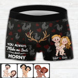 You Make Me Smile - Personalized Hunting Men’s Boxer Briefs