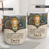 I'm Mostly Peace - Personalized Yoga Storage Basket