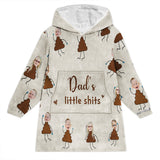Grandma's Little Cuties - Gift for grandma, mom, dad, grandpa - Personalized Blanket Hoodie