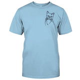 Custom Line Art - Personalized Cat Embroidered T-shirt