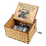 Whenever You Touch This Heart - Gift for mom, grandma, grandpa, daughter, son, granddaughter, grandson, wife, husband, dad, aunt, uncle, sister, brother - Personalized Hand Crank Music Box