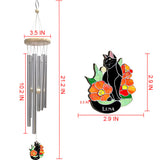 Black Cat - Personalized Black Cat Wind Chime