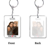 Custom Photo - Personalized Sibling Keychain