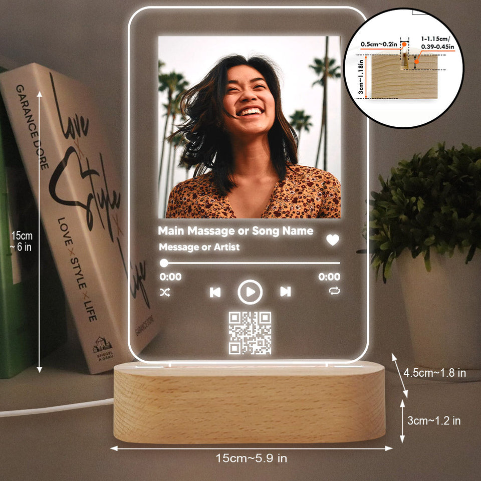 Favorite Song - Personalized Shaped Plaque Light Base