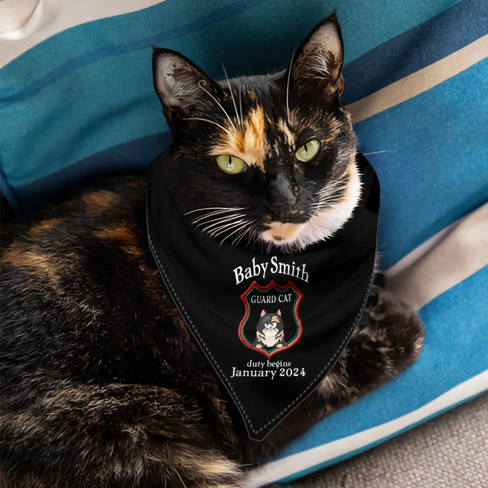 Guard Dog - Gift for dog lover, cat lover - Personalized Pet Bandana