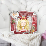 Just A Girl Who Loves Books - Personalized Book One-sided Shaped Pillow