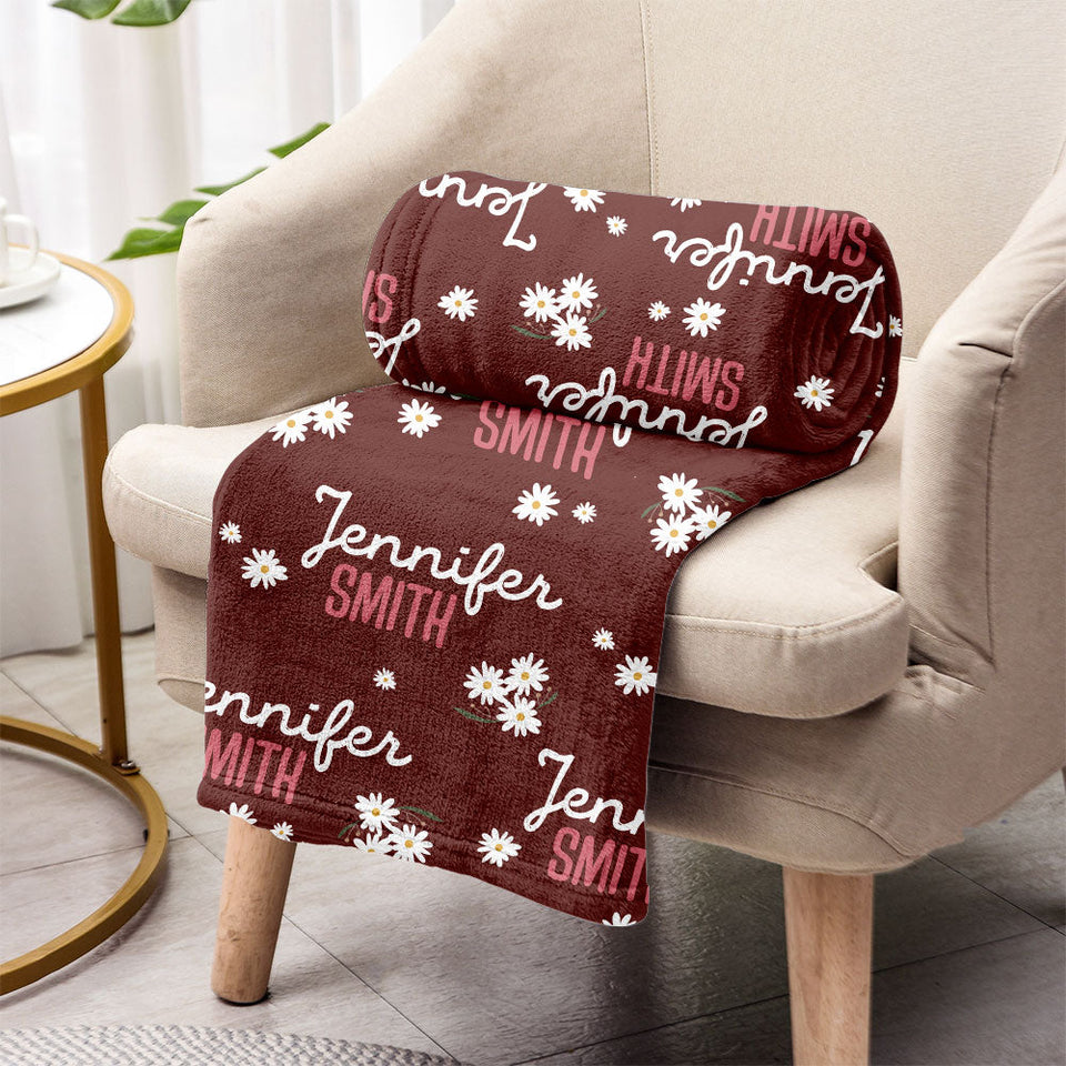 Daisy Custom Name - Personalized Grandma Blanket