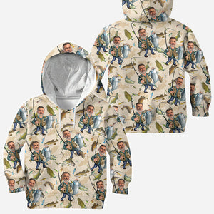 Photo Inserted Funny Fishing - Personalized Fishing All Over Shirt