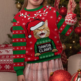 Santa Claws Christmas - Personalized Cat Ugly Sweater