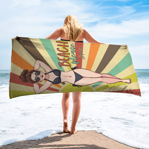 Always On Vacay - Sea Lover gift for friend, sister, girlfriend, wife, mom - Personalized Beach Towel