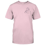 Custom Line Art - Personalized Step Dad Embroidered T-shirt