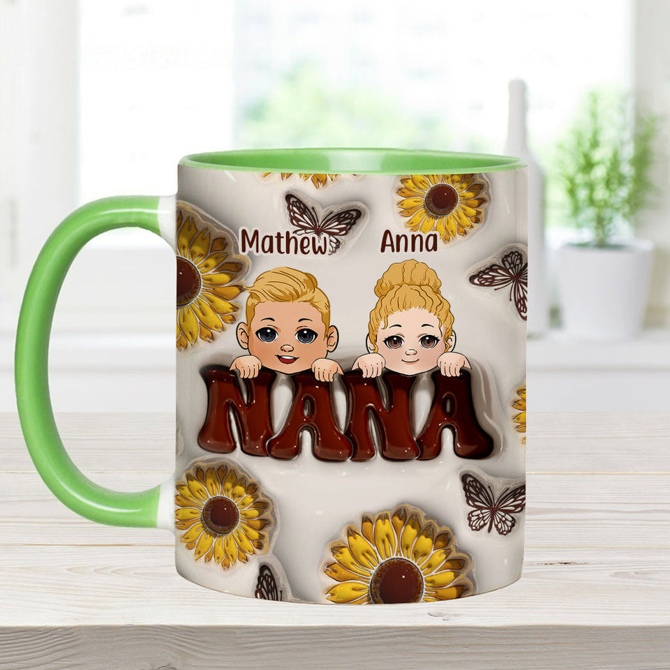 Best Grandma/Nana/Mimi Ever - Gift for grandma - Personalized Accent Mug