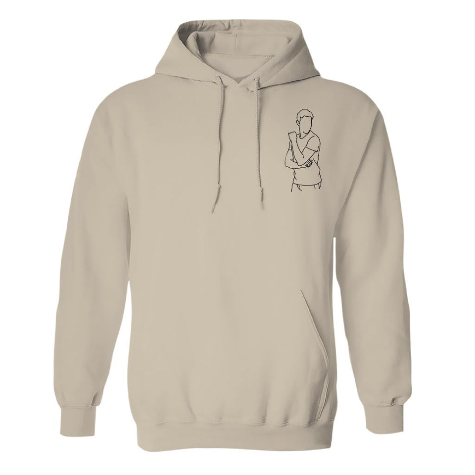 Custom Line Art - Personalized grandson Embroidered Hoodie