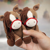 Ride With Me - Personalized Horse Hand Knitted Figurine