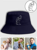 Custom Photo - Personalized Cat Embroidered Bucket Hat