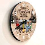 Happy Camper - Personalized Camping Wall Clock