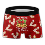 Only You Can Jingle My Bells - Personalized Couple Men Boxer Briefs