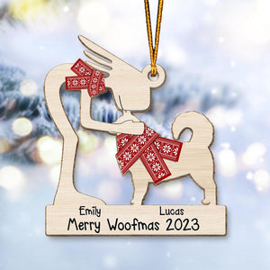 Merry Woofmas - Gift for dog lovers, dog lover - Personalized Ornament
