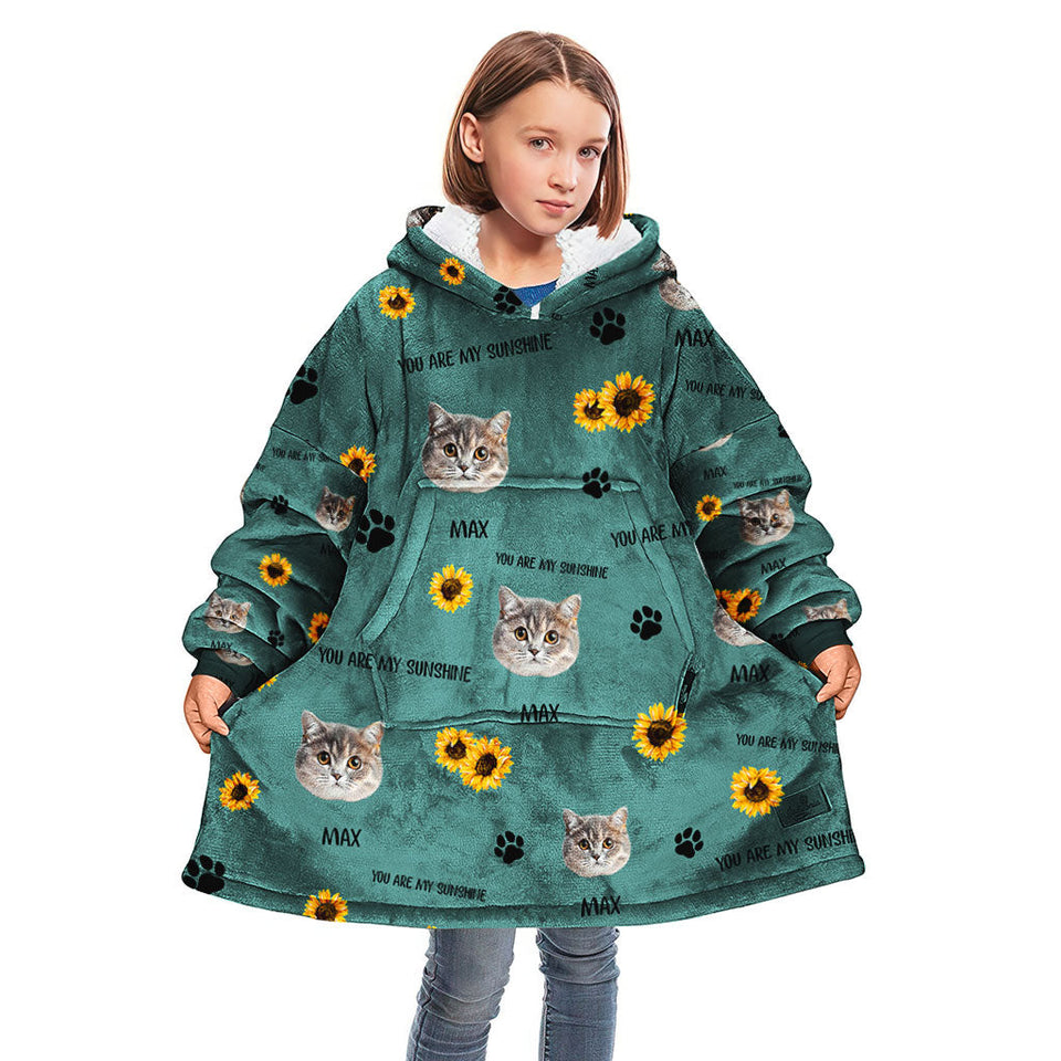 You Are My Sunshine - Dog gift for cat lover - Personalized Blanket Hoodie