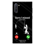 Sorry I Missed Your Call I Was On The Other Line - Personalized Fishing Clear Phone Case