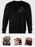 Custom Line Art - Personalized Father Embroidered Sweater
