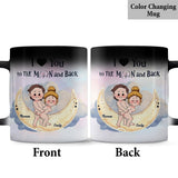 Love You To The Moon And Back - Personalized Couple Mug