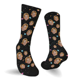 Custom Face Galaxy - Personalized grandson Socks