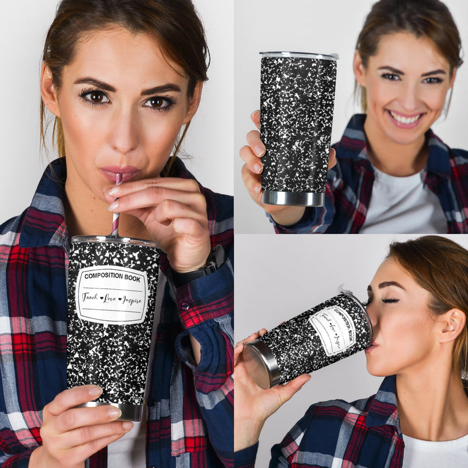 Composition Book Teacher Tumbler 0622