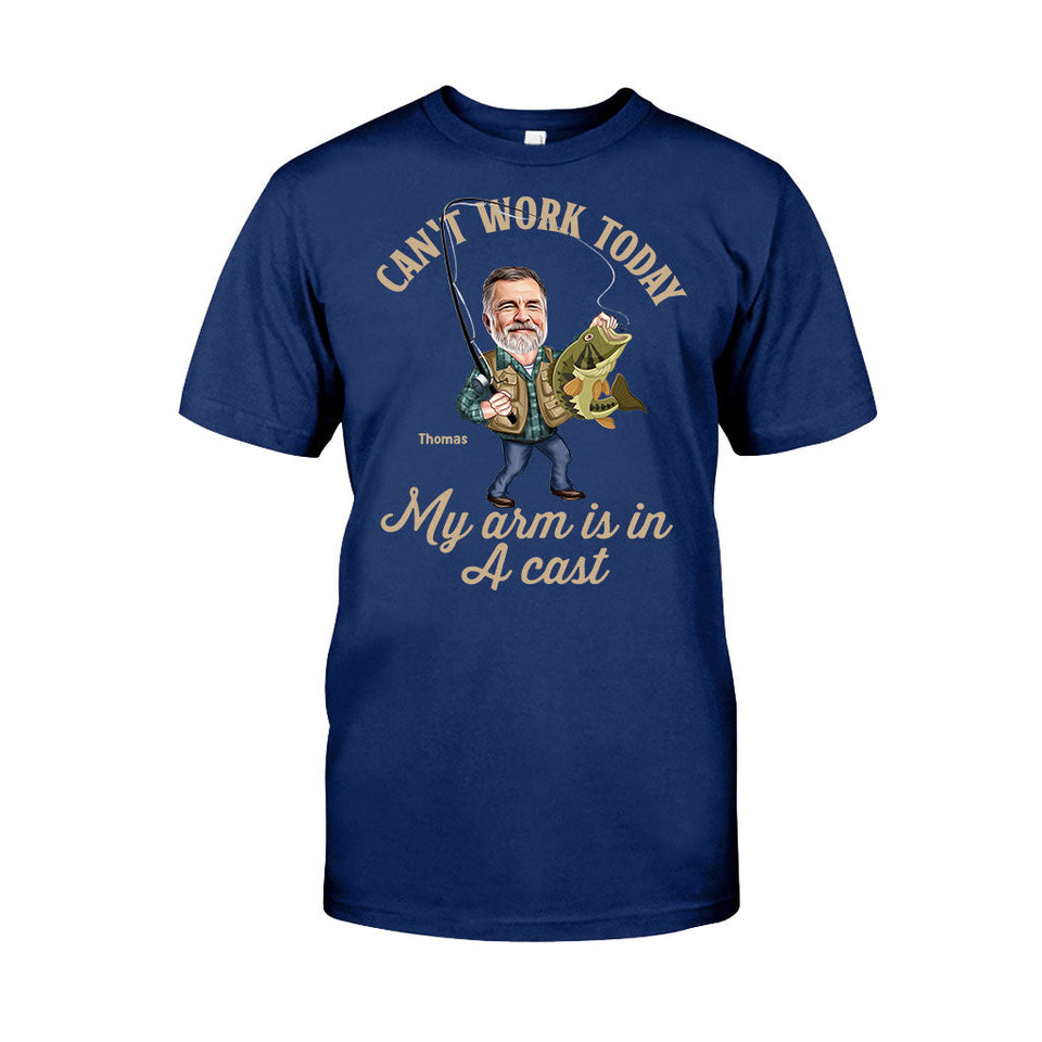 Photo Inserted Funny Fishing - Personalized Fishing T-shirt & Hoodie