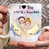 Love You To The Moon And Back - Personalized Couple Mug