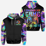 I Paused My Game To Be Here - Personalized Video Game All Over Shirt