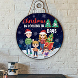 Christmas Coming In - Personalized Family Interchangeable Seasonal Wood Sign