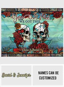 We Got This - Personalized Skull Wall Tapestry