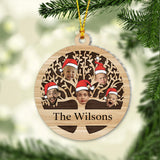 Family Name Christmas Tree Many Colors - Personalized Family Ornament