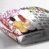 I'd Walk Through Fire For You - Personalized Sister Throw Pillow