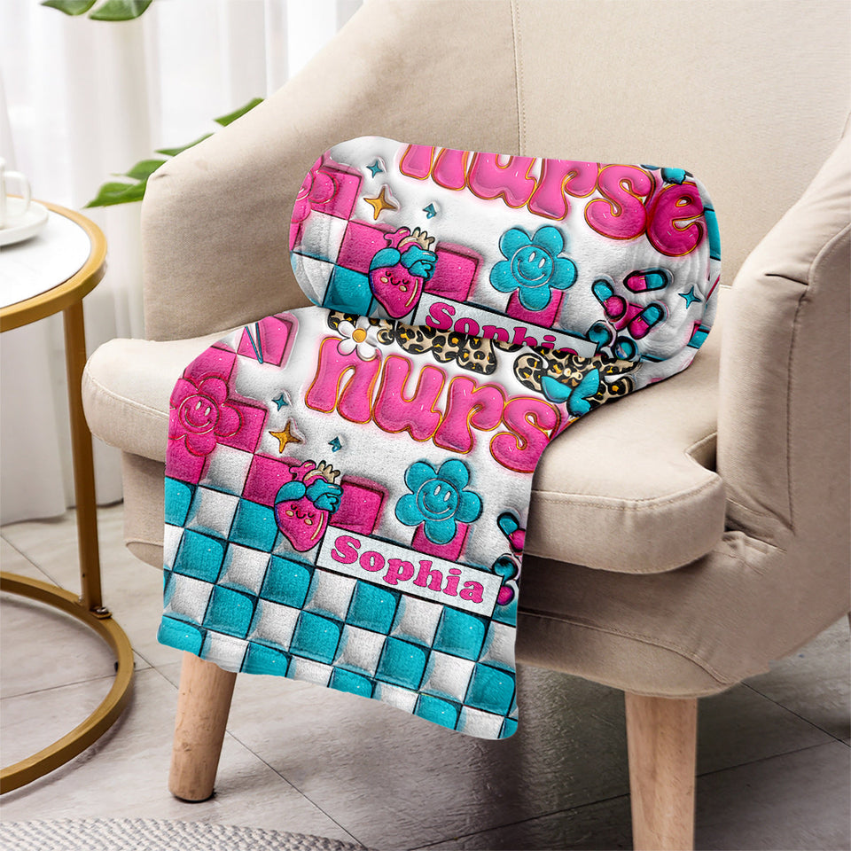 Nurse Life - Nurse gift for mom, her, wife, girlfriend, friend - Personalized Blanket