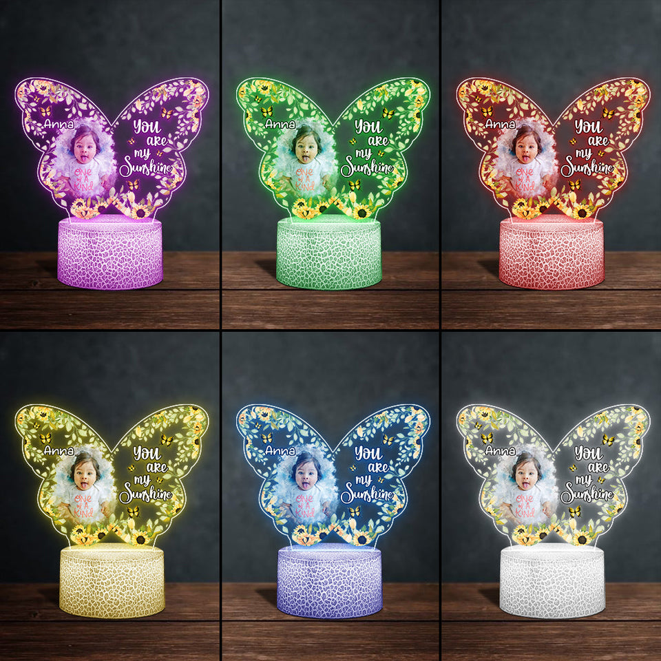 I Love You To The Moon And Back - Personalized Family Shaped Plaque Light Base