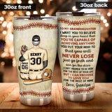 I Want You To Believe Deep In Your Heart - Baseball gift for son, daughter, granddaughter, grandson - Personalized Tumbler