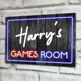 Game Room - Personalized Video Game Rectangle Metal Sign