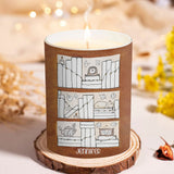 Four Seasons Reading Tracker - Personalized Book Candle With Wooden Lid
