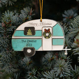 Happy Camper Merry Christmas - Personalized Camping Ornament