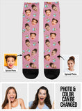 Funny Icon Pattern - Personalized Bestie Socks