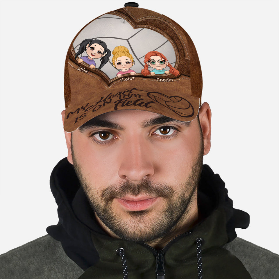 My Heart Is On That Field - Personalized Volleyball Classic Cap
